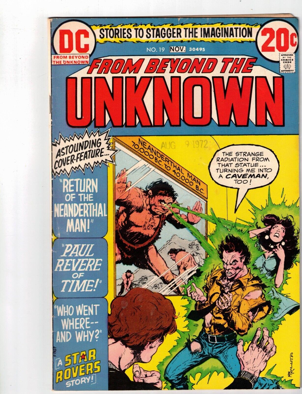 DC FROM BEYOND THE UNKNOWN #19 good plus/very good minus Mike Kaluta