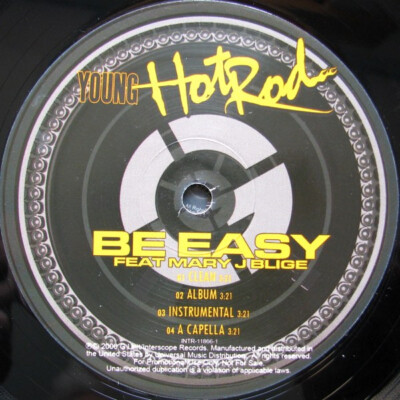 Hot Rod - Be Easy / VG+ / 12'''', Promo