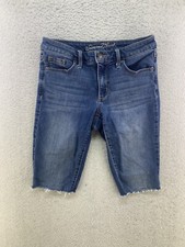 Universal Thread Womens Size 2/26 Medium Wash Mid Rise Cutoff Skimmer Shorts