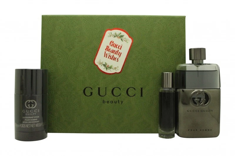 GUCCI GUILTY POUR HOMME GIFT SET 90ML EDT 15ML EDT 75ML