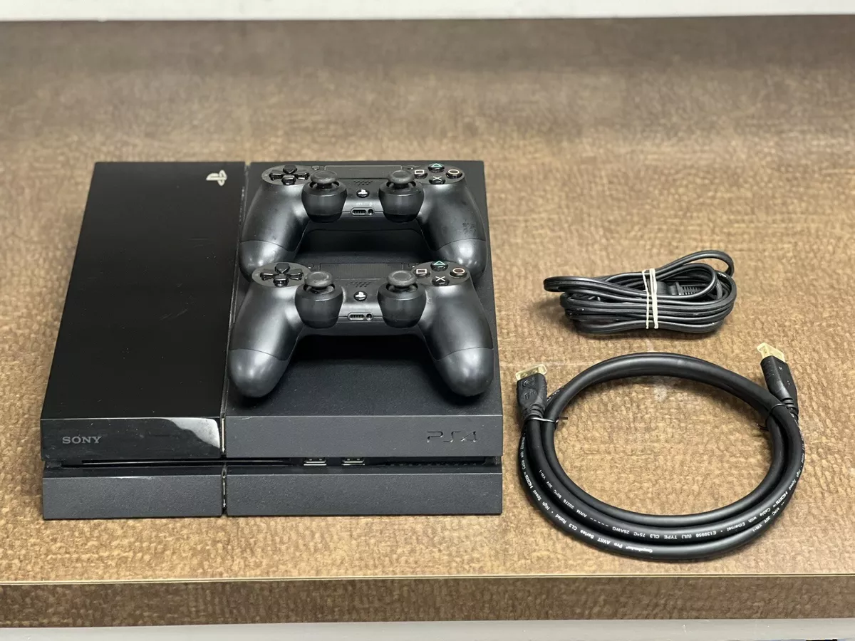 Sony Playstation 4 PS4 500GB Black Console w/ 2 controllers &amp; | eBay