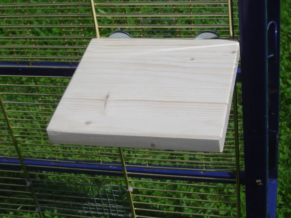 pipano Sitzbrett 15 x 15 cm für Vogelkäfig, Schlafplatz, Wellensittich SB1515