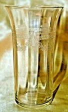 Bryce Glass #350-4 Bow Swags Etched Flat Ice Tea 5 1/2" Tall
