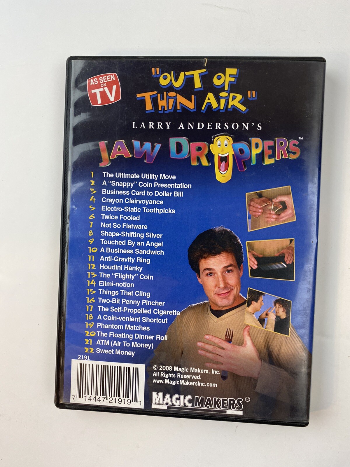 Larry Anderson's Jaw Droppers DVD Vol 1 Out Of Thin Air Learn Magic