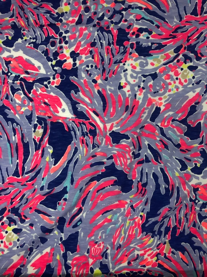 "Tela de algodón Lilly Pulitzer Shrimply Chic Slub - 36"x 60""" Foto 3 de 4