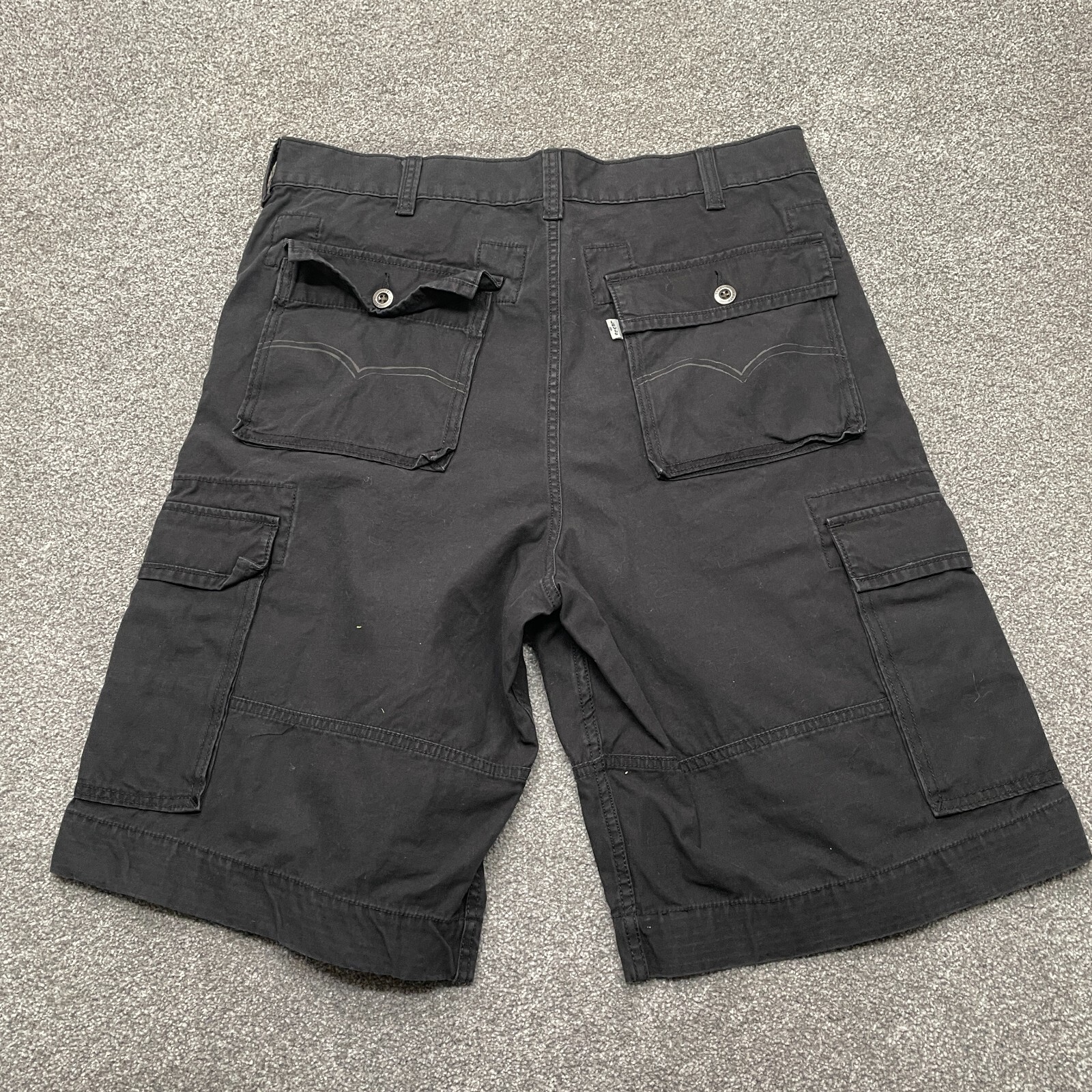 Levis Shorts Adult 38 Black Cargo 12 in Inseams Casual Workwear Cotton