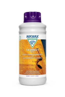 Nikwax TX Direct SPRAY ON 1L REFILL Jacket Waterproofer Wet weather  clothing UK