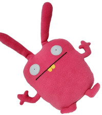 Vtg Ugly Doll "Wippy" Hot Pink Plush Tagged Monster Stuffed Doll Toy 15"