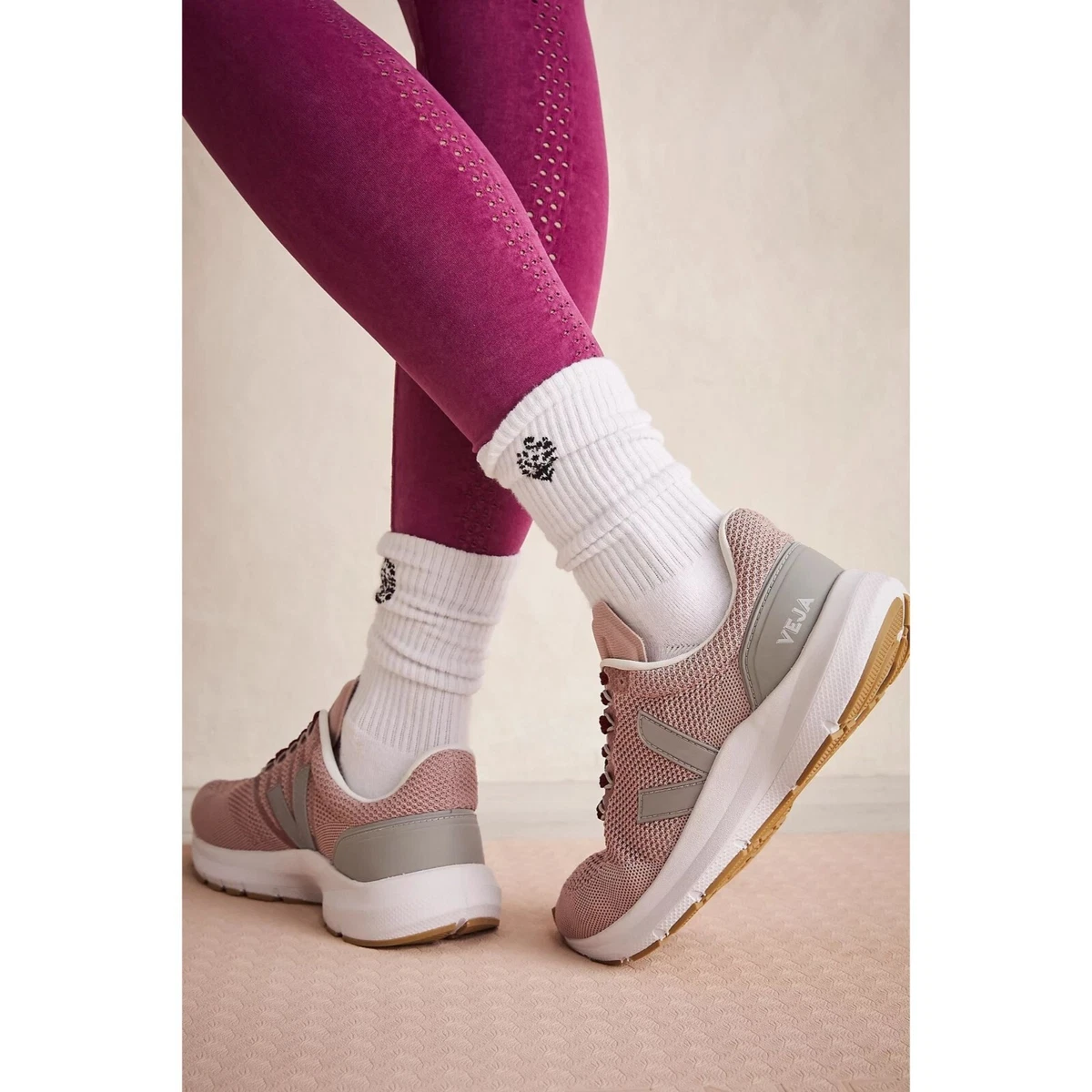Veja Vegan Marlin Knit Sneakers in Babe Silver Womens Size 5 36