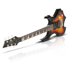 Glarry Burning Fire Style 6 String Right-Handed Basswood Electric Guitar & Bag