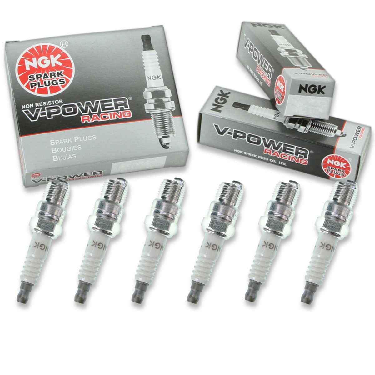 6 pc NGK 4050 R5673-10 V-Power Racing Spark Plugs for V57C V55C BL57 BL55 ts