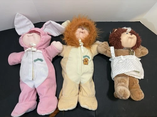 Vintage Cabbage Patch Kids Koosas Set Of 3 -2 Cats 1 Dog 1983