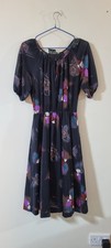 ?? Vintage Maille de France Dress FR42 UK12 Sheer Overlay Fully Lined Made in Fr