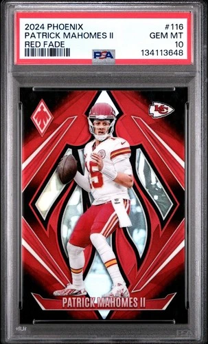 Patrick Mahomes II 2024 Panini Phoenix Red Fade /299 PSA 10 #116