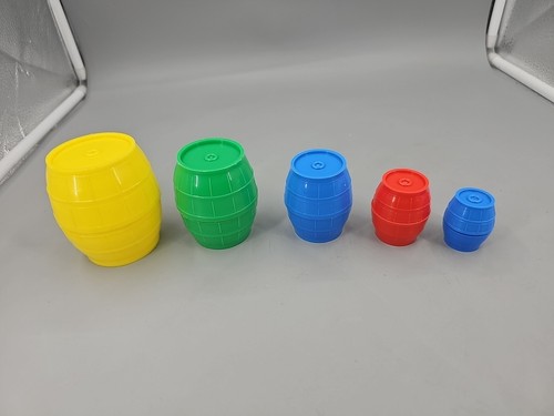 KITTIE IN THE KEGS VINTAGE NESTING BARRELS A CHILD GUIDANCE TOY NO. 80 - Picture 2 of 4