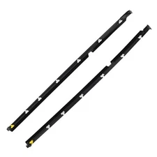  Left & Right Black Car Outer Door Window Moulding Trim Weatherstrip Seal Belt 