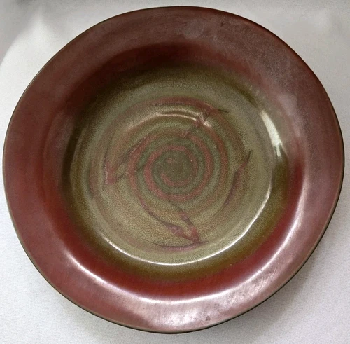 SET OF 2 PFALTZGRAFF COPPER LEAF DINNER PLATES 11 1/4"