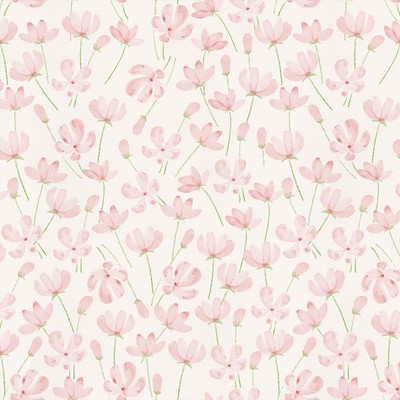 Peel and Stick Wallpaper, Floral Wall paper, Pink Summer Flowers Self Adhesiv...