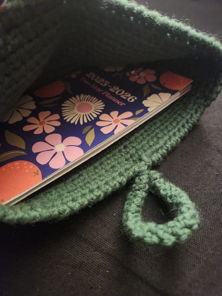 Clutch 100% lã estilo vintage quadrada vovó Cottagecore - Imagem 4 de 4