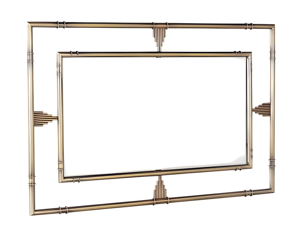 Goldener Wandspiegel aus Glas stilvoller Luxus Dekorationsstück - Bild 1 von 1