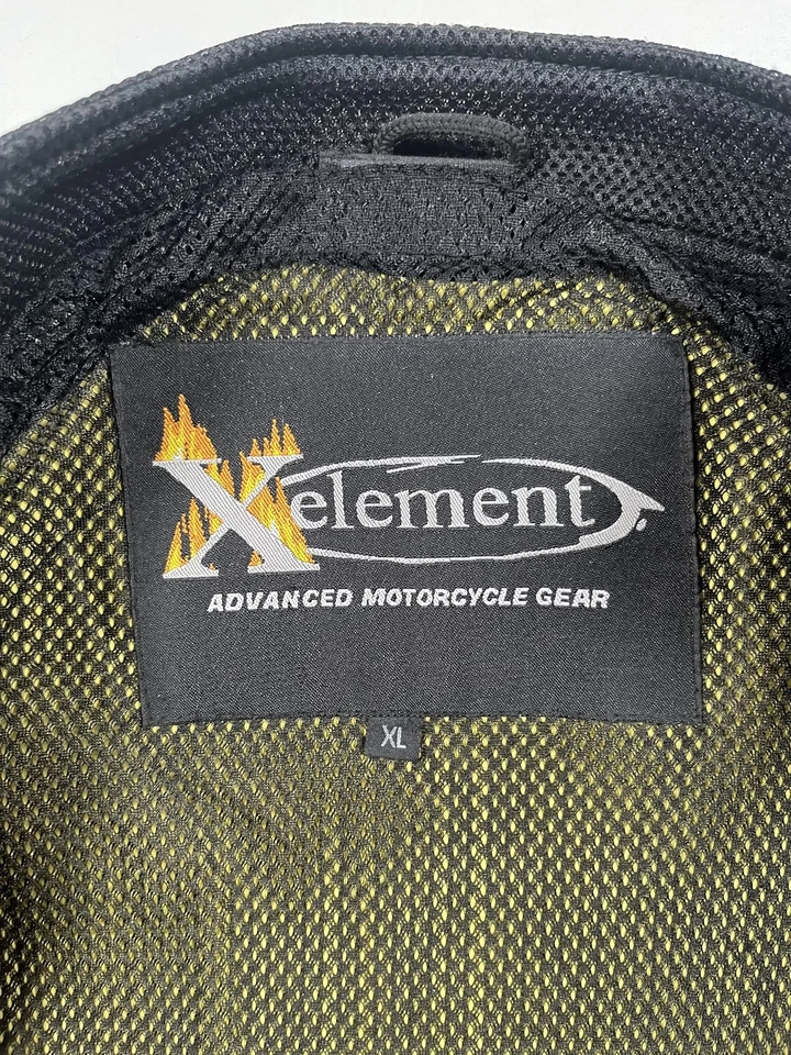 Xelement Mesh Motorcycle Jacket Mens XL Black Armored Protective Riding Gear - Image 3 of 4