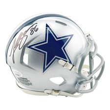 Luke Schoonmaker Signed Dallas Cowboys Speed Mini Football Helmet (JSA)