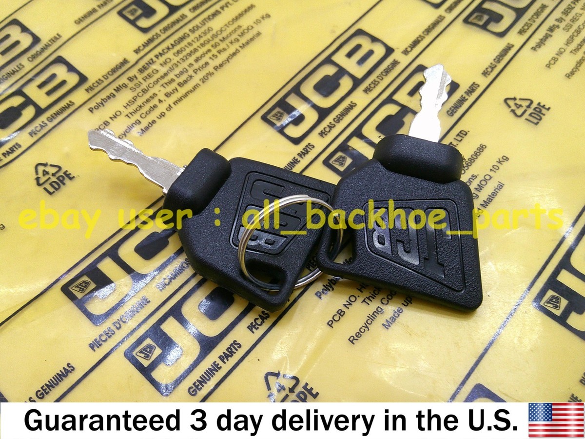 JCB BACKHOE - GENUINE JCB IGNITION SWITCH AND 2 KEYS (PART# 701