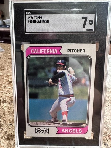 1974 Topps Nolan Ryan #20 SGC 7 NM California Angels HOF Vintage MLB Card