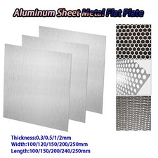 Piastra piatta in lamiera di alluminio 0,3 mm 0,5 mm 1 mm spessore 2 mm tutte le misure tagliata a misura