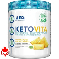 ANS Ketovita Pineapple Punch Flavor Essential Vitamins Endurance 232g NEW