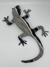Vintage Schylling Gecko Lizard Plush Huge 90s Striped Black  White 32" Giant