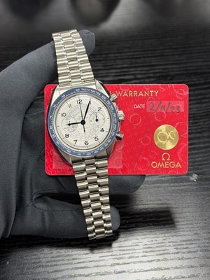 OMEGA 32930435102001 SPEEDMASTER CHRONOSCOPE WHITE & BLUE ON STEEL BRACELET 43MM