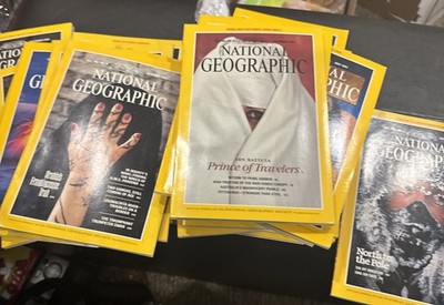 National Geographic Lot 24 Magazines 1984-1993 Wildlife Maps Vintage
