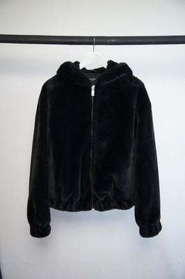 Represent Faux Fur Hooded Jacket FW20 Schwarz XL Bomber Herren Outerwear