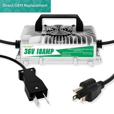 36 Volt 18 AMP Battery Charger Crowfoot Plug For EZGO Club Car Yamaha Golf Cart