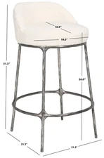 Safavieh WOODSEN BOUCLE COUNTERSTOOL, Reduced Price 2172769121 SFV9524A