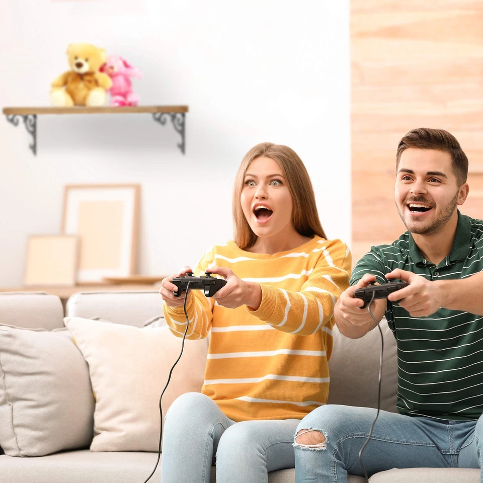 Équerre étagère Murale Lot de 2 Ancien Support en Fonte de Fer Ornements baro... - Photo 3/4