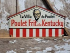 VINTAGE KENTUCKY FRIED CHICKEN PORCELAIN SIGN OLD CANADIAN KFC FAST FOOD BURGER