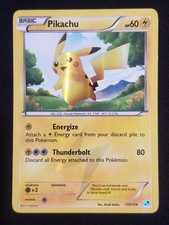 Pokemon Pikachu Secret Raro Holo Bianco e Nero 2011 115/114 quasi nuovo