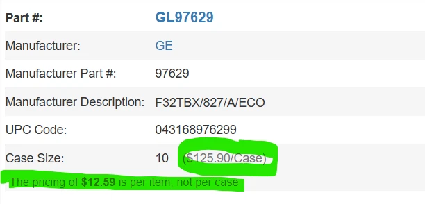 10 Pack GE 97629 F32TBX/827/A/ECO 32W T4 Triple Tube CFL 4pin GX24q-3 2700k - Image 4 of 4