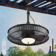 20" Gazebo Fan,IP55 Waterproof Outdoor Ceiling Fans with Lights,3CCT,6 Speed,...