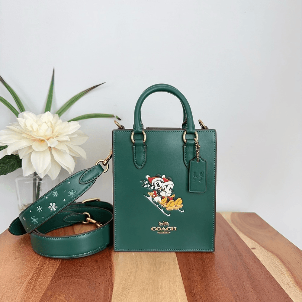 NWT Disney X Coach North South Mini Tote With Sled Motif | eBay