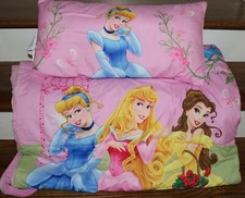 Disney Princess Sleeping Bag and Matching Pillow Cinderella Belle Aurora 