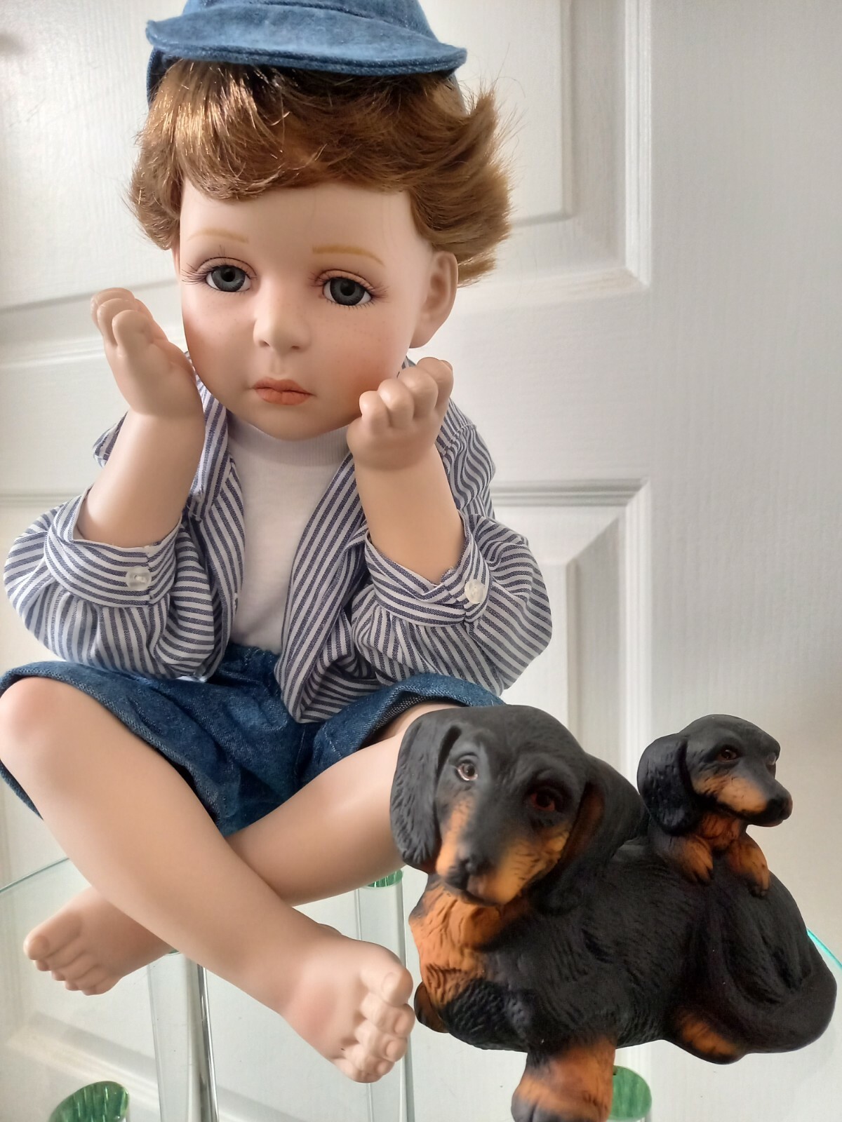Künstlerpuppe rf collection Porzellanpuppe Daniel der Träumer mit Zertifikat