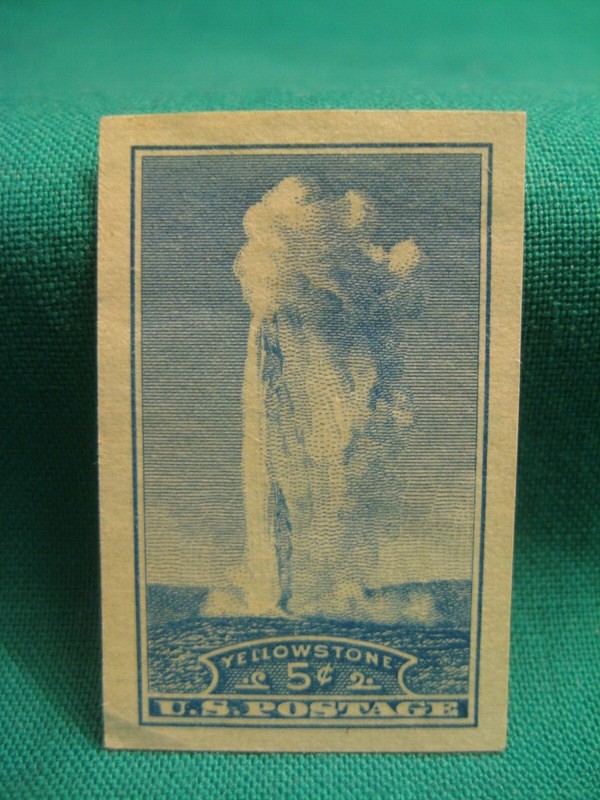 5c Yellowstone Mint Light Hinge Mark-Imperforate Single NGAI-Scott#760
