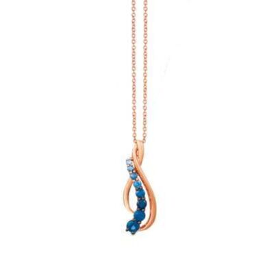 LeVian 14K Rotgold 0,55 TCW Ombre Anhänger Charm Halskette Schmuck für Sie