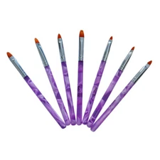 TECHTONGDA 7-piece Acrylic Rod Round Head Phototherapy Pen for Nail Art Salon