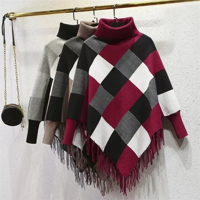 womens sweater one size poncho