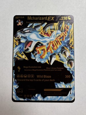 M Charizard EX #220 メガカード　英語版。 Mega M Charizard EX 230hp blue flame Black Foil Collectible Card