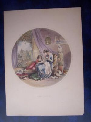 Viktorianisches Exlibris - Erste Musik - erschienen 1851 als Heimatbilder